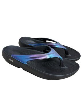 Oofos OOlala Luxe Recovery Thong Sandals Women's Size 9